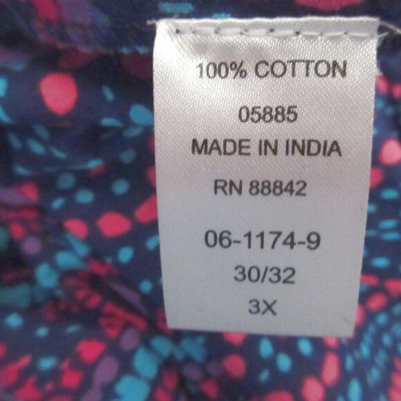 Only Necessities Maxi Dress Size 3X Pockets Artsy Patio Mumu Caftan Casual Boho - Picture 10 of 10